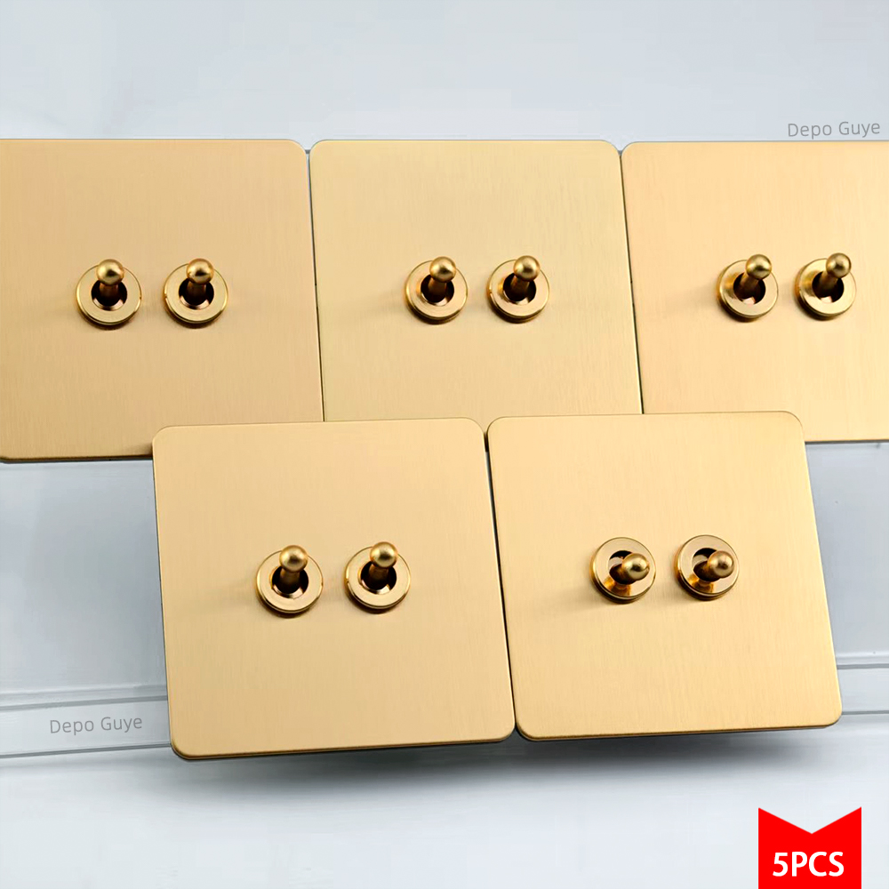 Home Improvement Guy - 5/10 Peças Interruptor de Parede Dourado